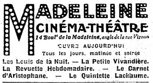 Cinéma Madeleine à Paris